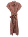 Ann Mashburn Size XS Pink, Green, Red Cotton Cap Sleeve Floral Midi Dress Pink, Green, Red / XS