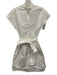 Ann Mashburn Size Small White Cotton Blend Cap Sleeve Button Front Pockets Dress White / Small