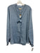 Ann Mashburn Size XL Light Blue Linen Blend Long Sleeve Button Front Top Light Blue / XL