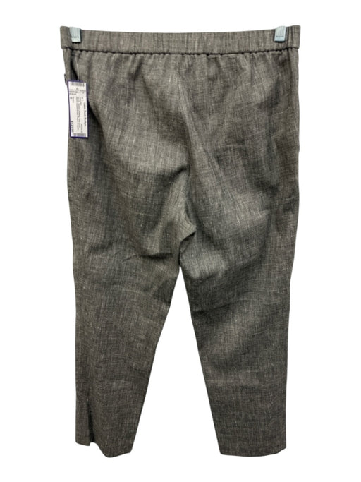 Theory Size 6 Gray Linen Blend Double Breast Tweed Cropped Blazer Pant Set Gray / 6