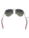 Ray Ban Black, Red, White Wire Frame Tinted Lens Color Block Aviator Sunglasses Black, Red, White