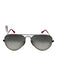 Ray Ban Black, Red, White Wire Frame Tinted Lens Color Block Aviator Sunglasses Black, Red, White