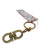 Ferragamo Gold Tone Metal Logo Keychain Keychain Gold Tone