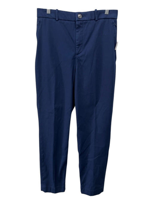 Spanx Size L Navy Blue Cotton Pockets Straight Trouser Pants Navy Blue / L