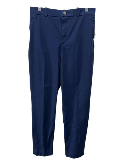Spanx Size L Navy Blue Cotton Pockets Straight Trouser Pants Navy Blue / L