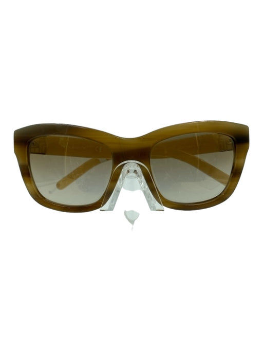 Tory Burch Beige & Brown Acetate Tortoise Rectangle Sunglasses Beige & Brown