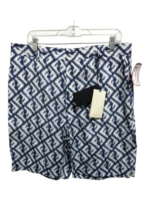 Fendi NWT Size 34 Blue & White Linen All Over Print Men's Shorts Blue & White / 34