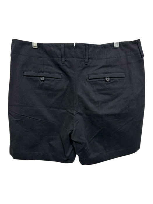 Salvatore Ferragamo Size 52 Black Cotton Zip Fly Men's Shorts Black / 52