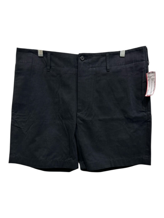 Salvatore Ferragamo Size 52 Black Cotton Zip Fly Men's Shorts Black / 52