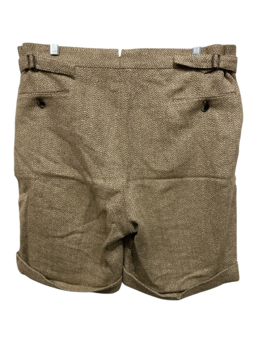 Polo Ralph Lauren NWT Size 35 Brown & Beige Linen Blend Herringbone Men's Shorts Brown & Beige / 35