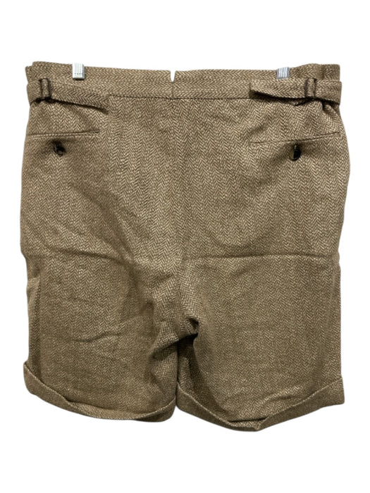 Polo Ralph Lauren NWT Size 35 Brown & Beige Linen Blend Herringbone Men's Shorts Brown & Beige / 35
