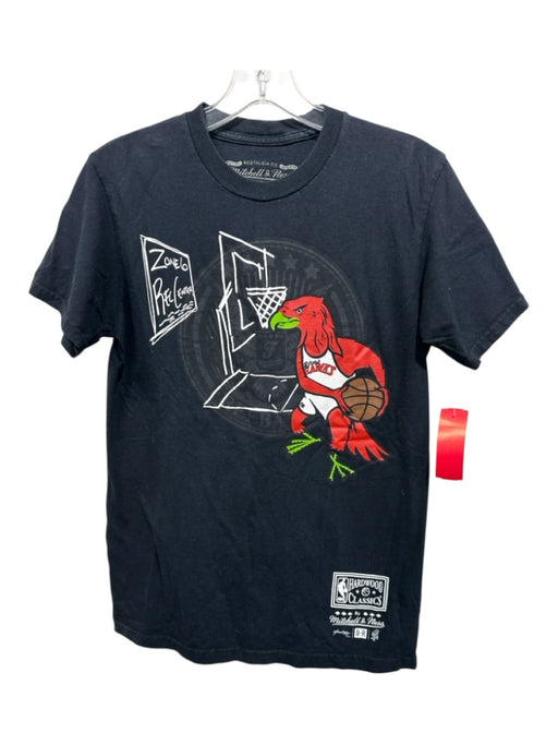 Mitchell & Ness Size S Black & Multi-Color Cotton Graphic Men's Short Sleeve Black & Multi-Color / S