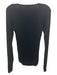 Rag & Bone Size L Black Rayon & Nylon Tie Front V Neck Long Sleeve Top Black / L