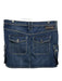 Burberry Brit Size 10 Dark Wash Cotton Denim Cargo Mini Button & Zip Skirt Dark Wash / 10