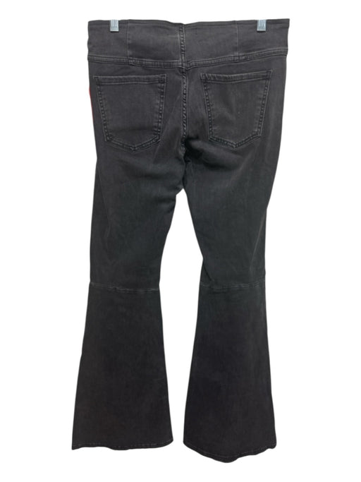 Free People Size 31 Charcoal Black Cotton Blend Stretch Denim Flare Jeans Charcoal Black / 31