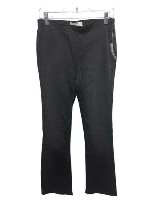 Free People Size 30 Black Cotton Blend Stretch Denim Elastic Waist Flare Jeans Black / 30