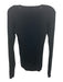 Rag & Bone Size L Black Rayon & Nylon Tie Front V Neck Long Sleeve Top Black / L