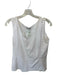 Salvatore Ferragamo Size L White Cotton Blend Cap Sleeve Top White / L