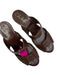 Cole Haan Shoe Size 8.5 Dark Brown Leather Wedge Braided detail Sandals Dark Brown / 8.5
