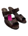 Cole Haan Shoe Size 8.5 Dark Brown Leather Wedge Braided detail Sandals Dark Brown / 8.5