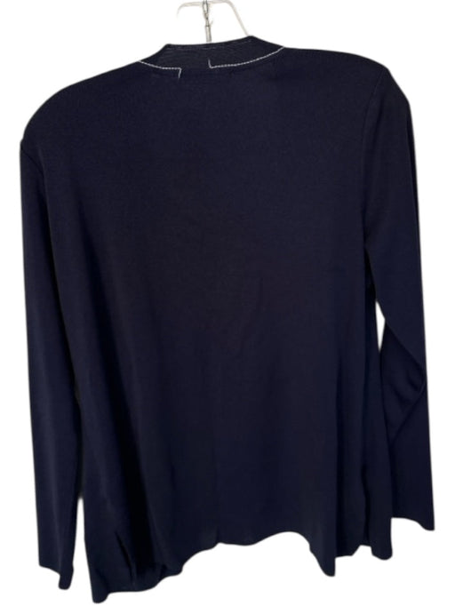 Misook Size S Navy & white Acrylic Blend Stitching Shoulder Pads Sweater Navy & white / S