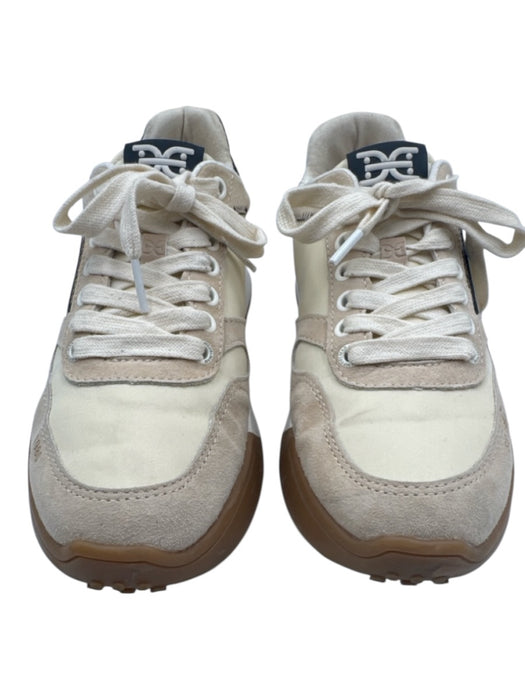 Sam Edelman Shoe Size 9 Cream & White Leather Low Top Lace Up Sneakers Cream & White / 9