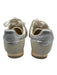 Black 70 Shoe Size 38 White & Gray Leather Low Top Metallic Sneakers White & Gray / 38