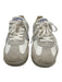 Black 70 Shoe Size 38 White & Gray Leather Low Top Metallic Sneakers White & Gray / 38
