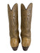 J. Chisholm Shoe Size 6 Tan Leather Pointed Toe Stacked Block Heel Western Boots Tan / 6
