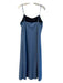 Spanx Size M Sky Blue Polyester Spaghetti Strap lined Square Neck Dress Sky Blue / M