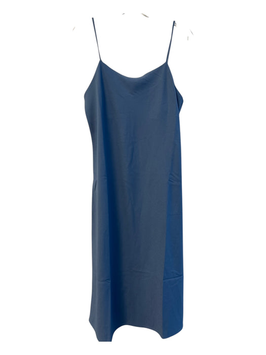 Spanx Size M Sky Blue Polyester Spaghetti Strap lined Square Neck Dress Sky Blue / M