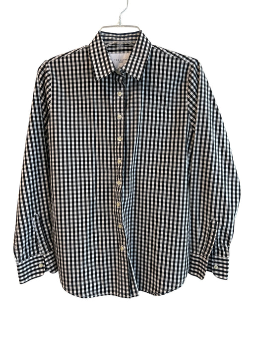 TheShirt Size Medium Black & White Cotton Checked Collared Button Down Top Black & White / Medium