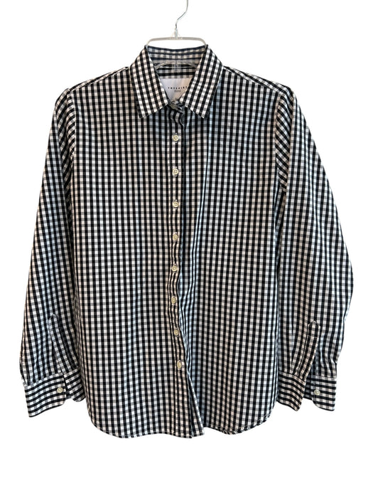 TheShirt Size Medium Black & White Cotton Checked Collared Button Down Top Black & White / Medium