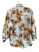 Maye Size Small White, Orange & Green Cotton Long Sleeve Round Neck Floral Top White, Orange & Green / Small