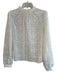 Sezane Size 38 White Polyester & Cotton Long Sleeve High Ruffle Neck Top White / 38
