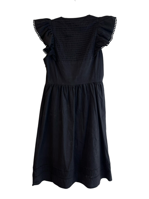 Maye Size XS Black Cotton Lined Ruffle Sleeveless Tiered Maxi Dress Black / XS