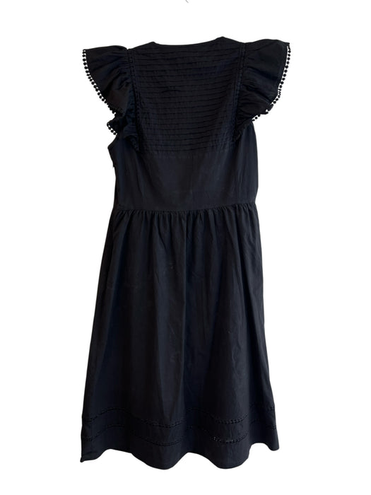 Maye Size XS Black Cotton Lined Ruffle Sleeveless Tiered Maxi Dress Black / XS