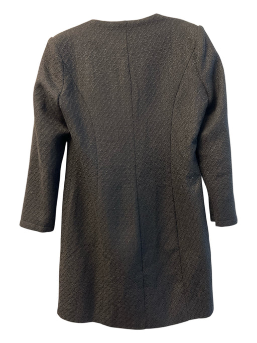 Pomander Place Size M Black Polyester Long Sleeve Button Front Dress Black / M