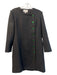 Pomander Place Size M Black Polyester Long Sleeve Button Front Dress Black / M