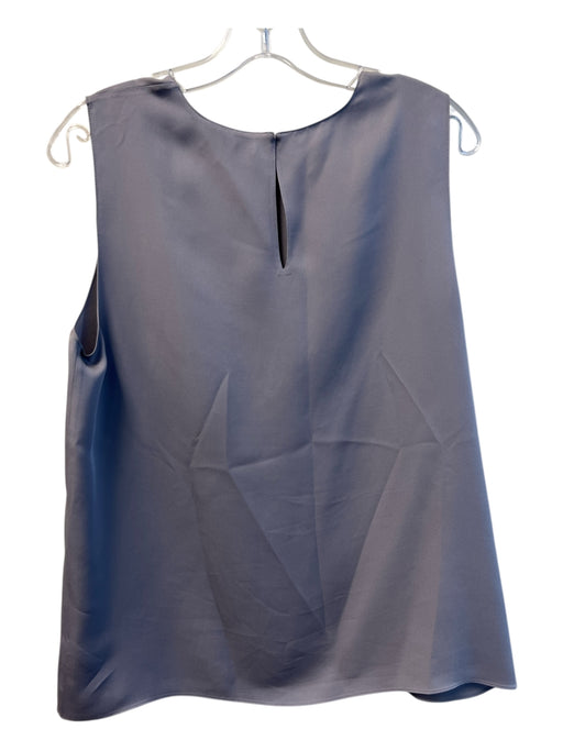 Theory Size M Grey Silk Back clasp solid color Sleeveless High Neck Top Grey / M