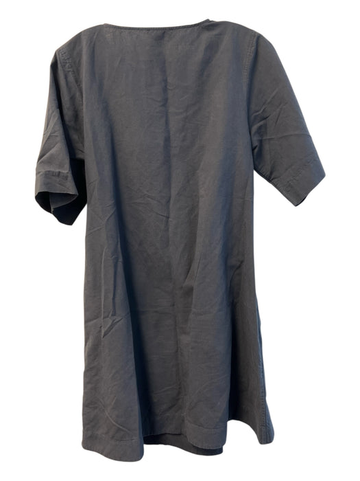 COS Size S Black Linen Cotton Wrap dress Short Sleeve V Neck Dress Black / S