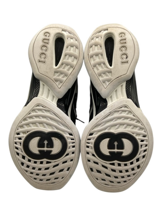 Gucci Black & White Logo Trainer Sneakers Black & White
