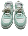 Chanel Shoe Size 41 Seafoam & White Canvas Rubber Sole Laces Logo Sneakers Seafoam & White / 41