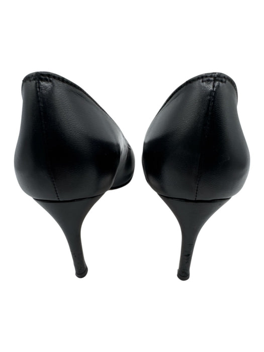 Stuart Weitzman Shoe Size 8 Black Leather Round Toe Heel Pumps Black / 8
