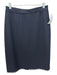 St John Collection Size 8 Midnight Navy Wool Blend Scallop Detail Skirt Set Midnight Navy / 8