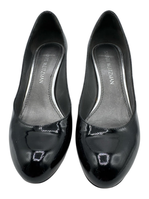 Stuart Weitzman Shoe Size 8 Black Patent Leather Round Toe Heel Pumps Black / 8