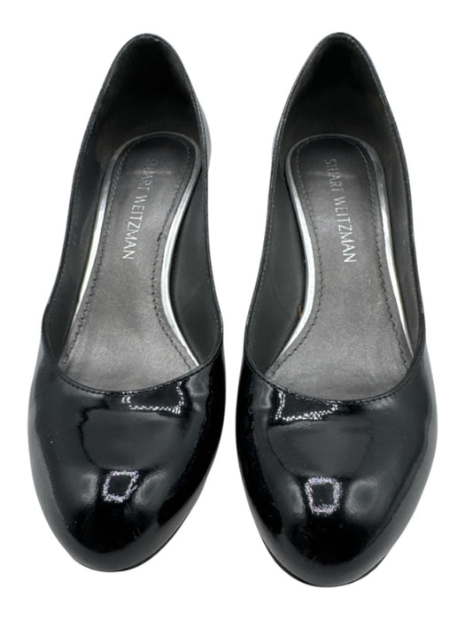 Stuart Weitzman Shoe Size 8 Black Patent Leather Round Toe Heel Pumps Black / 8