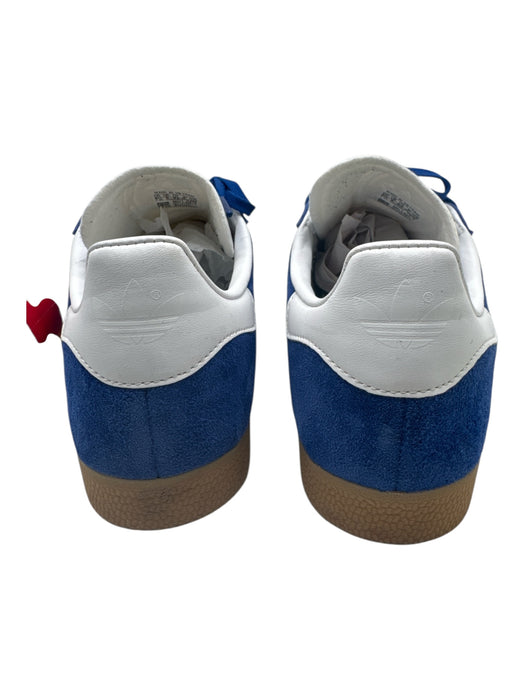 Adidas Shoe Size 8.5 Blue & White Suede Low Top Lace Up Sneaker Men's Shoes Blue & White / 8.5