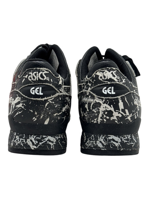 Asics Shoe Size 8.5 AS IS Black & White Leather Low Top Lace Up Sneaker Shoes Black & White / 8.5