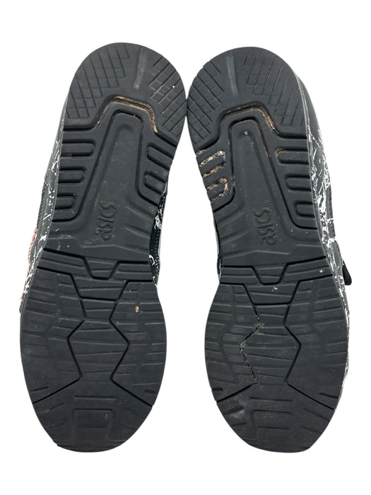 Asics Shoe Size 8.5 AS IS Black & White Leather Low Top Lace Up Sneaker Shoes Black & White / 8.5